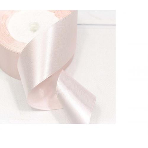 Лента атласная сатин 3.8 см*25 Y Бледно-розовый 562-38/63