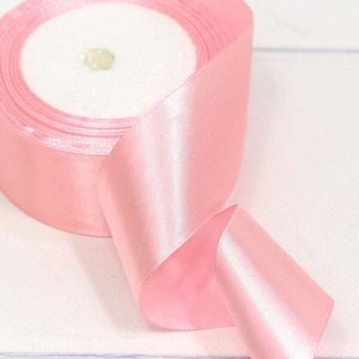 Лента атласная сатин 3.8 см*25 Y Бледный пурпурно-розовый 562-38/148