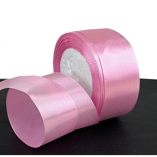 Лента атласная сатин 3.8 см*25 Y Розовый 38/79