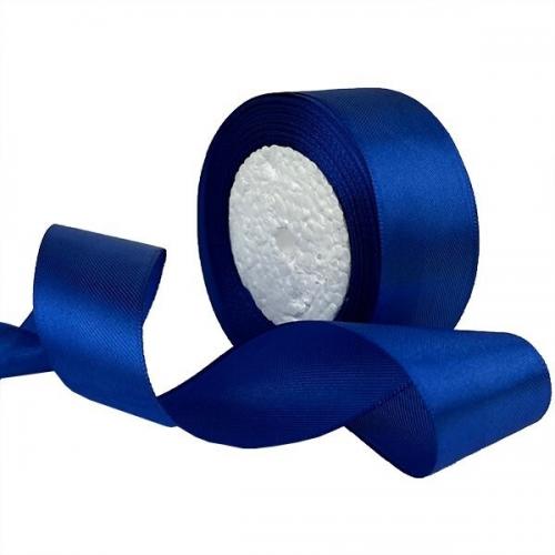 Лента атласная сатин 3.8 см*25 Y Синий 38/40