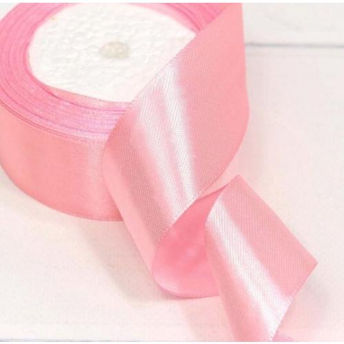 Лента атласная сатин 3.8 см*25 Y Светлый пурпурно-розовый 562-38/04
