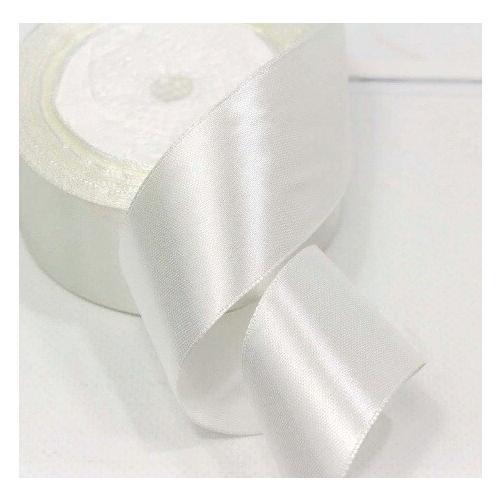 Лента атласная сатин 3.8 см*25 Y Теплый белый 562-38/42