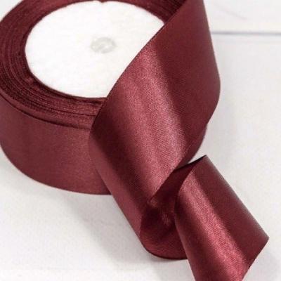 Лента атласная сатин 3.8 см*25 Y Винный 562-38/152