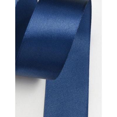 Лента атласная сатин 4 см 25 Y Темно-синий 172196