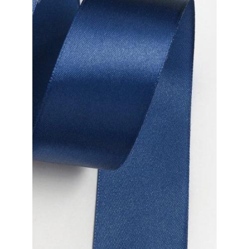 Лента атласная сатин 4 см 25 Y Темно-синий 172196