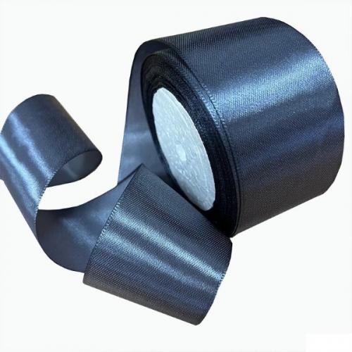 Лента атласная сатин 5 см*25 Y Антрацит 50/03