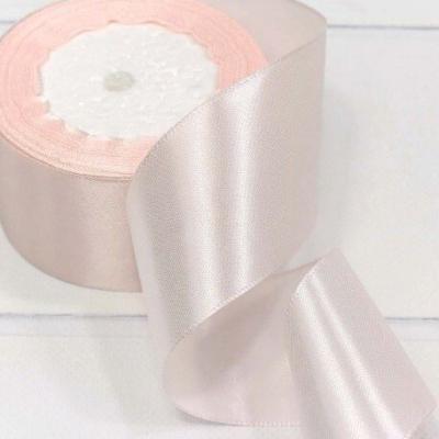Лента атласная сатин 5 см*25 Y Бледно-розовый 562-50/63