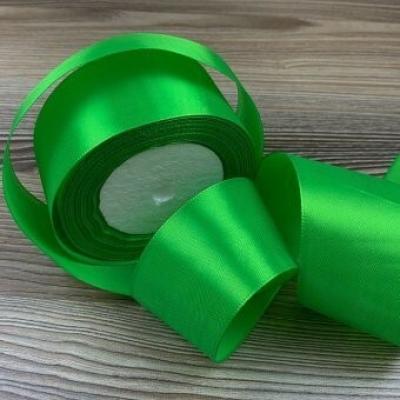 Лента атласная сатин 5 см*25 Y Изумрудный 50/52