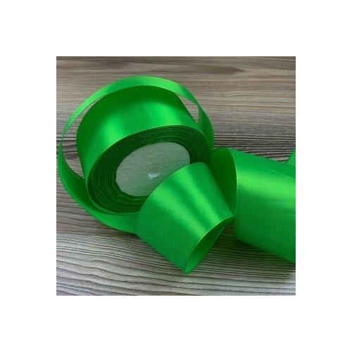 Лента атласная сатин 5 см*25 Y Изумрудный 50/52