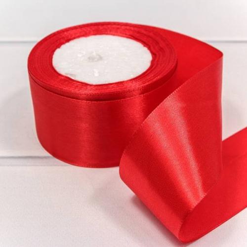 Лента атласная сатин 5 см*25 Y Красный 562-50/26