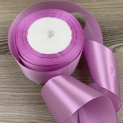 Лента атласная сатин 5 см*25 Y Светло-сиреневый 50/45