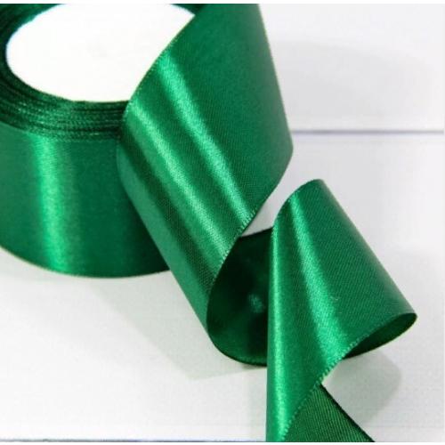 Лента атласная сатин 5 см*25 Y Темно-зеленый 50/56