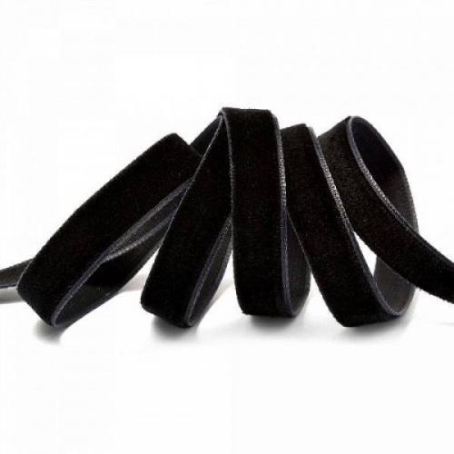 Лента бархатная 2.5 см*20 ярд черный №03 170879
