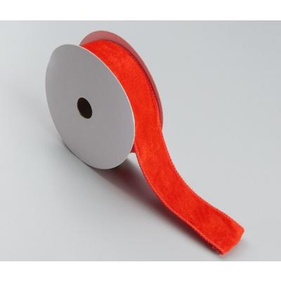 Лента новогодняя декоративная 3.8*10 ярд Красный 50152