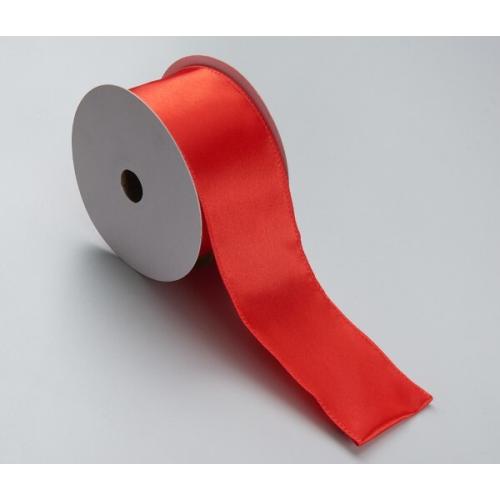 Лента новогодняя декоративная 6.3*10 ярд Красный 50149