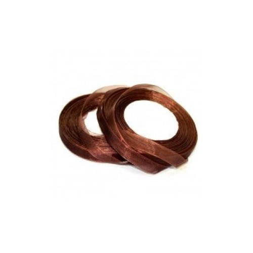 Лента органза 12 мм*50 Y Шоколадная 10 шт/уп 53523ш
