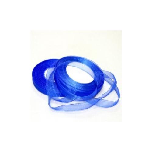 Лента органза 1.2 см*50 Y Синяя 10 шт/уп 535236