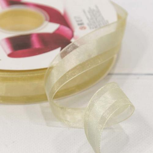 Лента органза 2.5 см*100 Y Полоса шампань 4420441