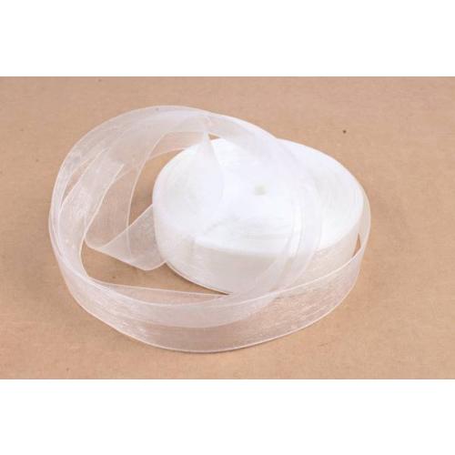 Лента органза 2.5 см*50 Y Белый 5 шт/уп 533971