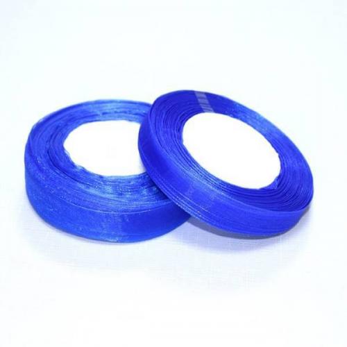 Лента органза 2.5 см*50 Y Синяя 5 шт/уп 53397с