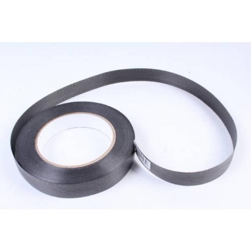 Лента полипропиленовая простая 2 см*50 ярд Однотонная тиснение дерево черный 567685