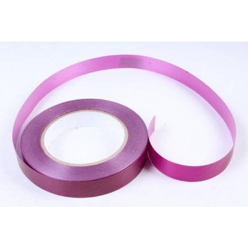 Лента полипропиленовая простая 2 см*50 ярд Однотонная тиснение дерево вишневый P2120