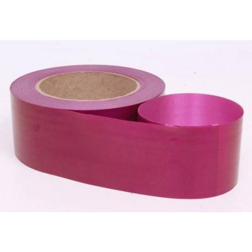 Лента полипропиленовая простая 5 см*50 ярд Однотонная гладкая без тиснения вишневый P507