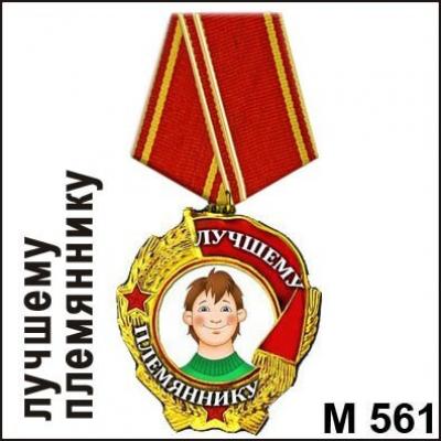 Магнит Медаль лучшему племяннику М561