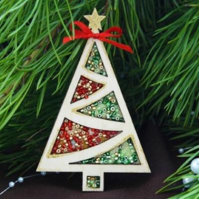 Магнит новогодний 6.5*10 см 'Ёлочка' 153085