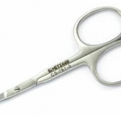 Маникюрные ножницы CS-797-S(CVD) для кожи изогнутые