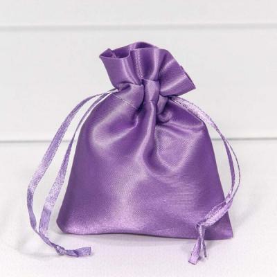 Мешочек подарочный атласный 10*12 см Фиолетовый 447086