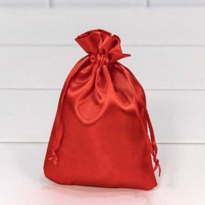 Мешочек подарочный атласный 10*15 см Красный 445441к