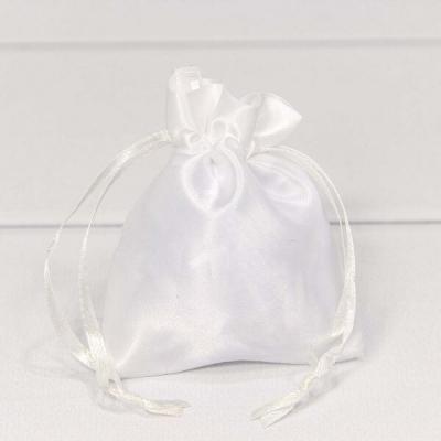 Мешочек подарочный атласный 10*12 см Белый 447079