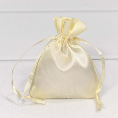Мешочек подарочный атласный 10*12 см Бледно-желтый 447080