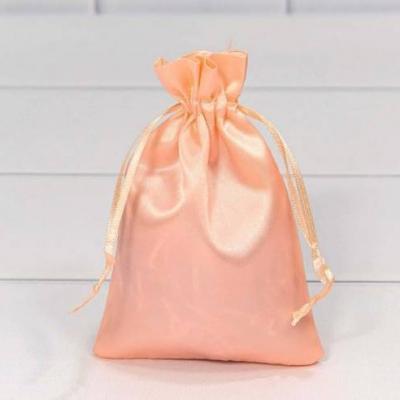 Мешочек подарочный атласный 14*20 см Светлый желто-розовый 445442сжр