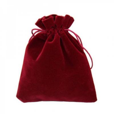 Мешочек подарочный бархатный 10*12 см Бордовый 44079бор