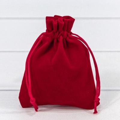 Мешочек подарочный бархатный 10*12 см Красный 441370