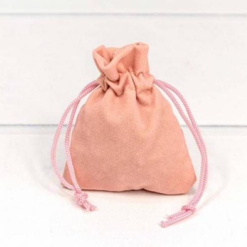 Мешочек подарочный бархатный 10*12 см Розовый 44079р