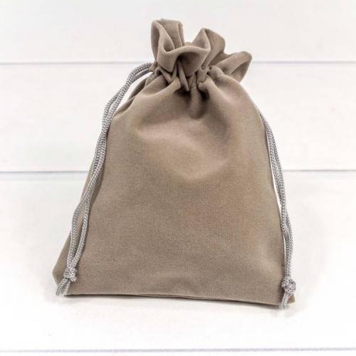 Мешочек подарочный бархатный 10*12 см Серый 4407911