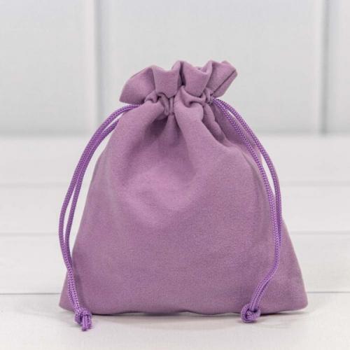 Мешочек подарочный бархатный 10*12 см Сиреневый 441280