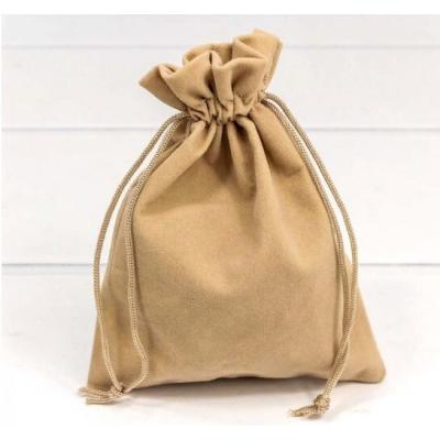 Мешочек подарочный бархатный 12*15 см Бежевый 440646беж