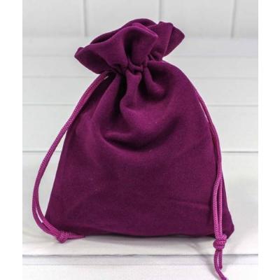 Мешочек подарочный бархатный 12*15 см Бордово-фиолетовый 440646борф