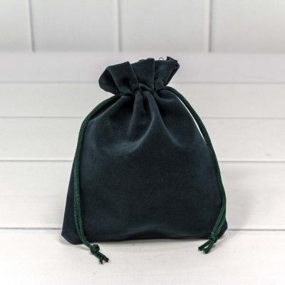 Мешочек подарочный бархатный 12*15 см Серо-синий 440646сс