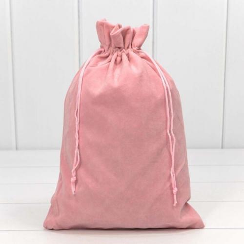 Мешочек подарочный бархатный 20*30 см Розовый 449973