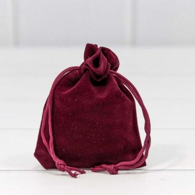Мешочек подарочный бархатный 7*9 см Бордовый 4406431