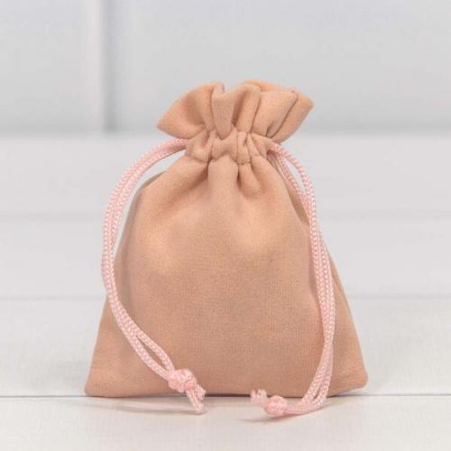 Мешочек подарочный бархатный 7*9 см Персиковый 441267