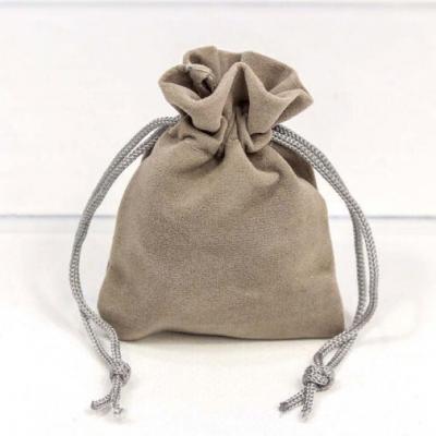 Мешочек подарочный бархатный 7*9 см Серый 440643с