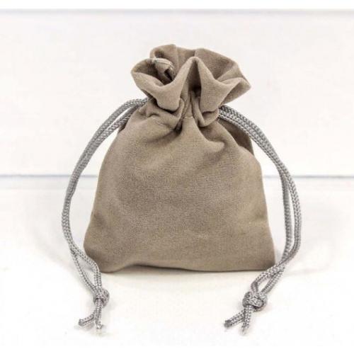 Мешочек подарочный бархатный 7*9 см Серый 440643с