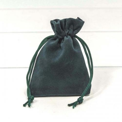 Мешочек подарочный бархатный 7*9 см Сине-зеленый 441264