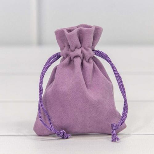 Мешочек подарочный бархатный 7*9 см Сиреневый 441262